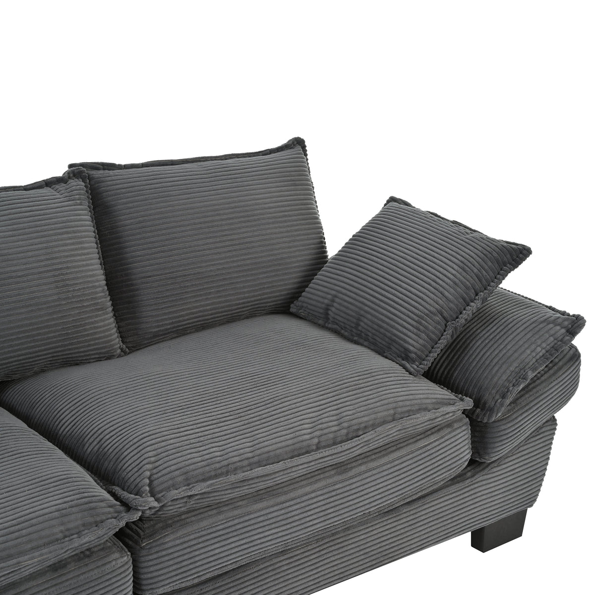 Modern Corduroy Sofa and the Curved Frame