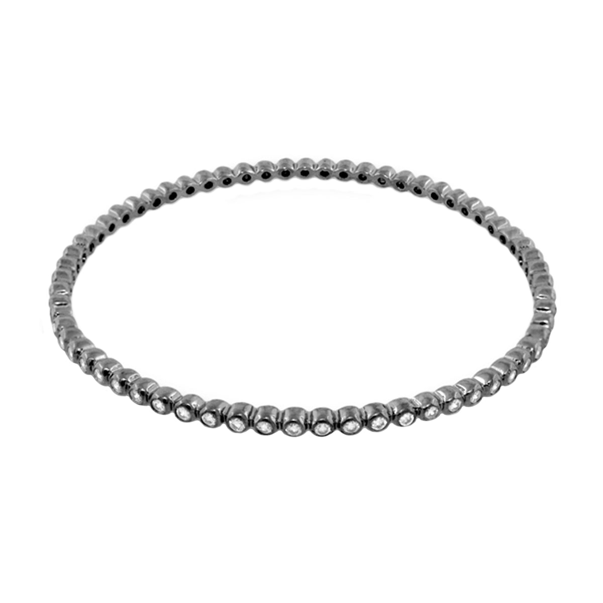 Glamour Pave Stackable Bangle slip-on bracelet, silver-toned pavé beads, Lauren G Adams on Tampa Home & Garden Store