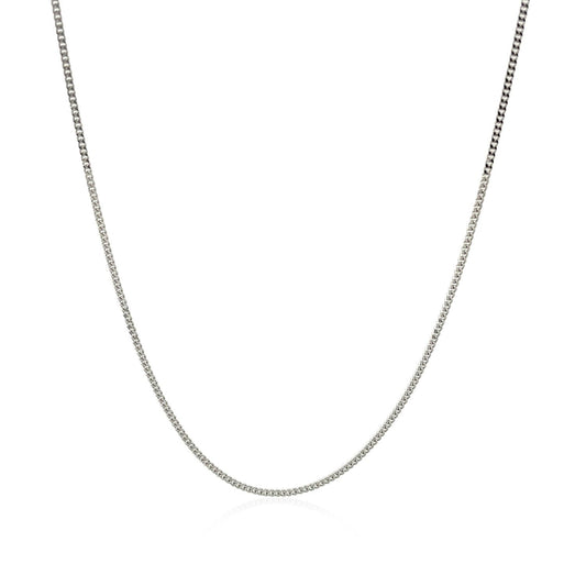 14k white gold gourmette chain necklace 1.0mm Bids.com on Tampa Home & Garden Store