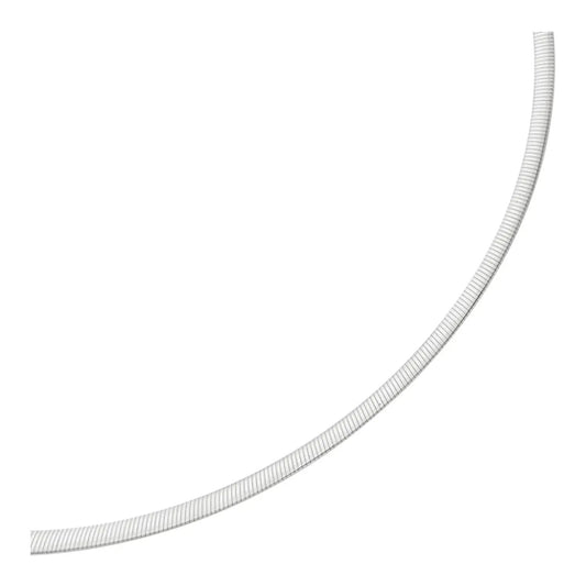 Reversible Omega Necklace, silver-tone chain with ribbed texture on Tampa Home & Garden Store