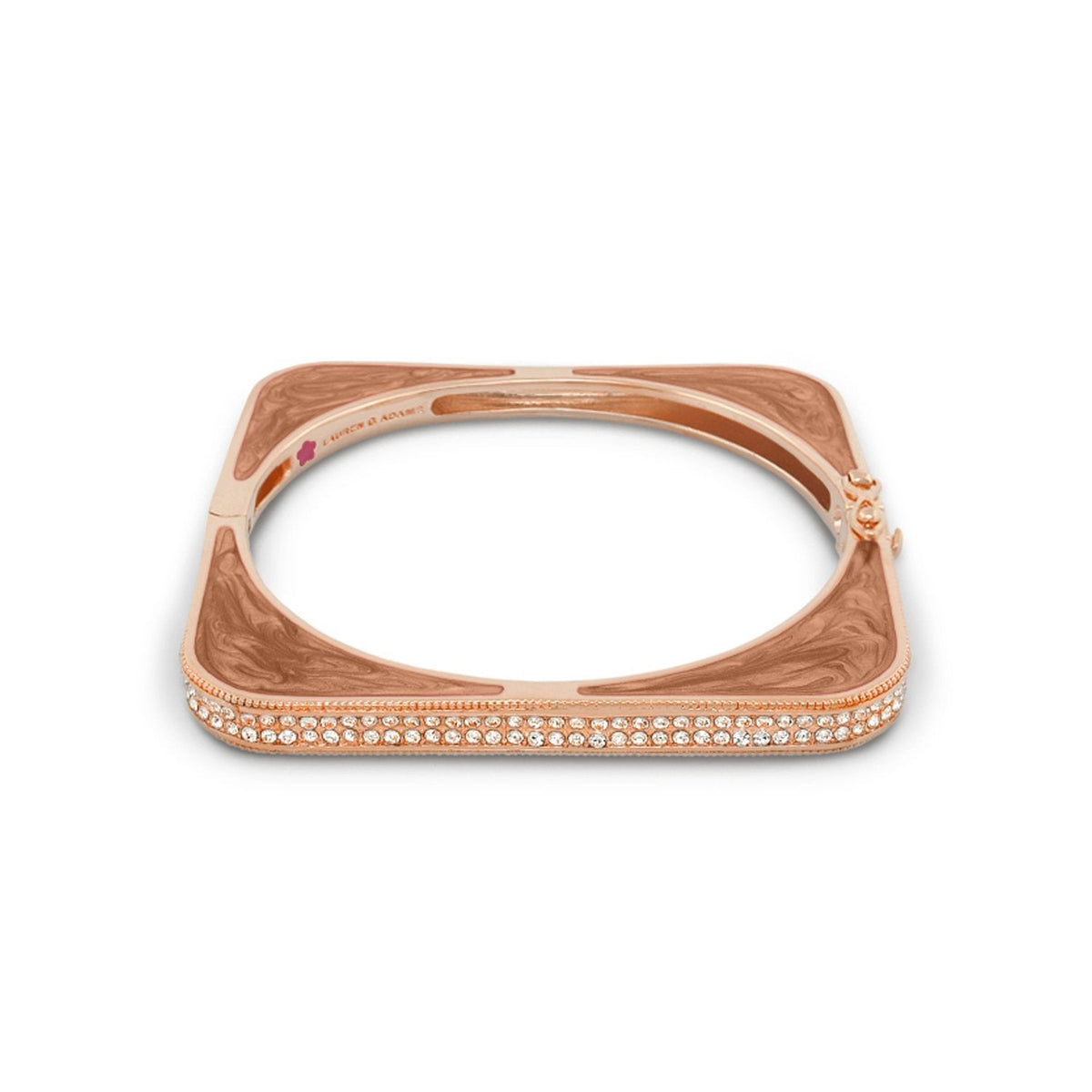 Sea Diamonds Bracelet hinged rose gold bangle with pave diamonds edge by Lauren G Adams on Tampa Home & Garden Store