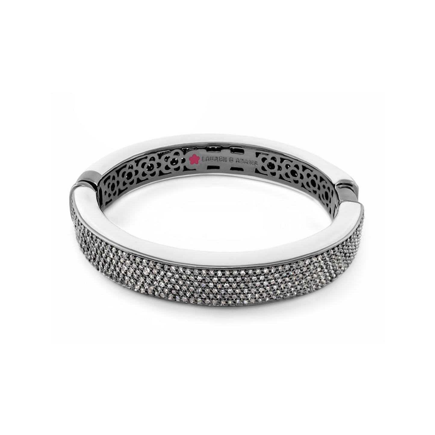 The Glam Bangle silver-tone bracelet with pavé crystal mesh by Lauren G Adams on Tampa Home & Garden Store