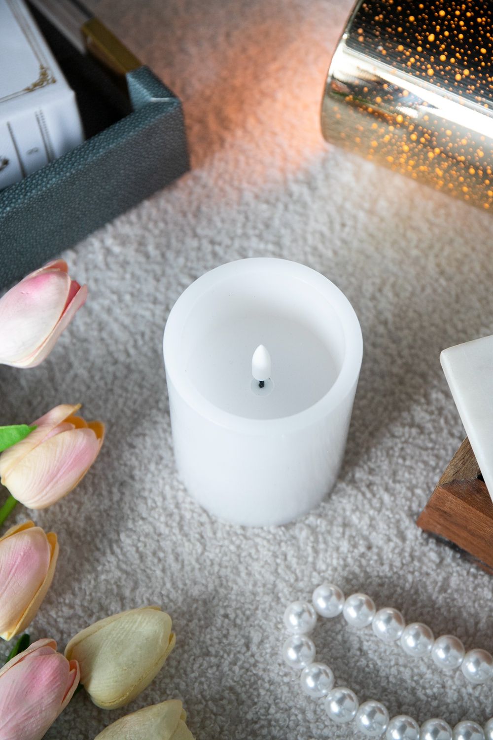 Led Candles With Remote Timer Set Of 3 White