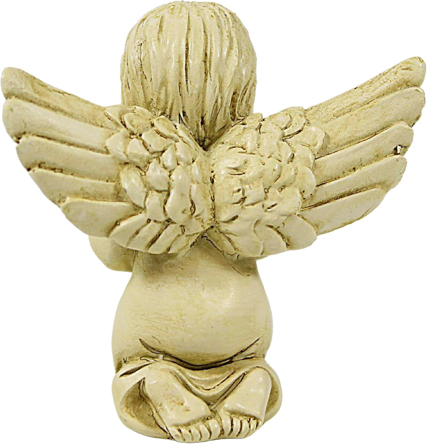 Figura de ángel de la preocupación con mensaje de oración