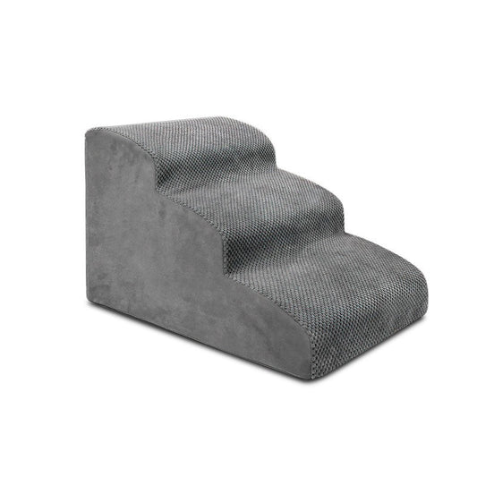 Pet steps ladder 3 grey non-slip fabric steps with solid side panels Sell My Stuff on Tampa Home & Garden Store