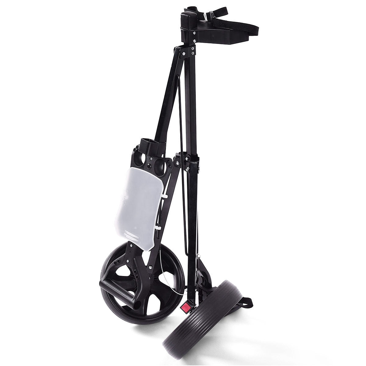 DirectDeals folding 2-Wheel Golf Cart Trolley with Scoreboard, black frame, compact on Tampa Home & Garden Store