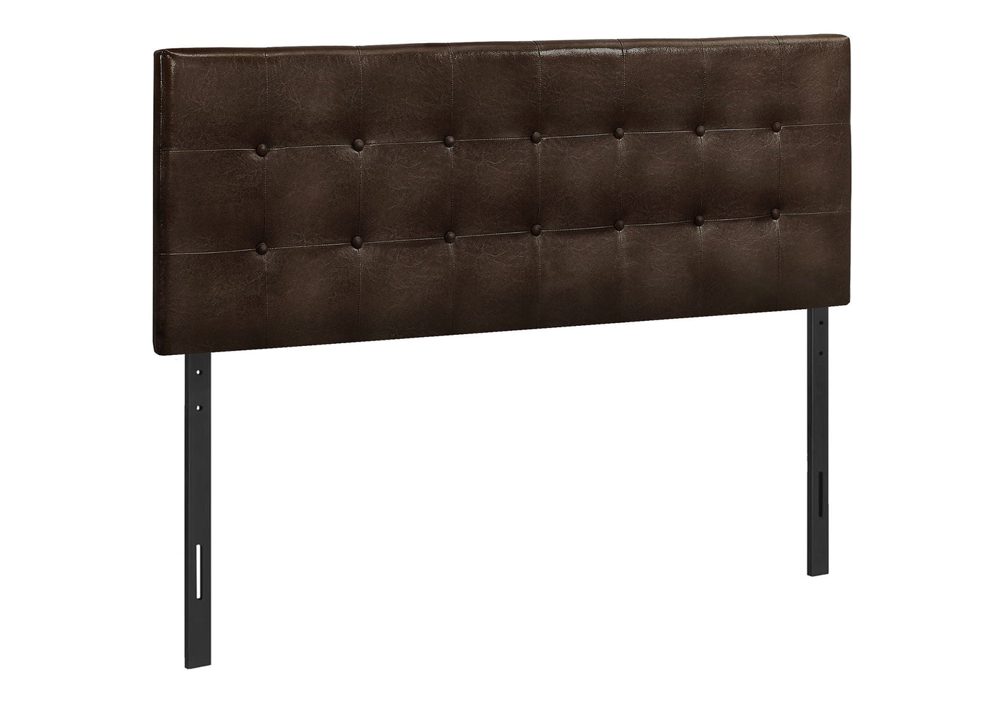 Queen Size Brown Tufted Upholstered Headboard