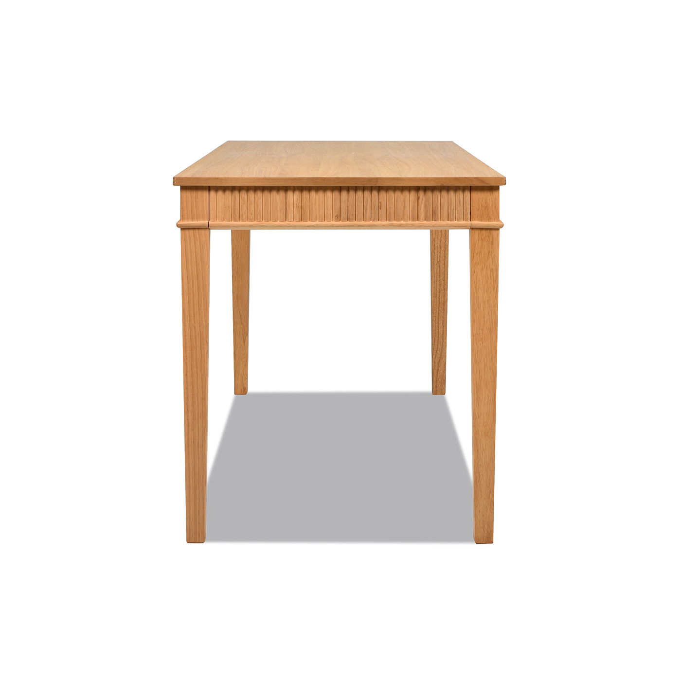 Dumont Farmhouse 1-Drawer Writing Desk, natural blonde wood, fluted front HouseOfZazla on Tampa Home & Garden Store