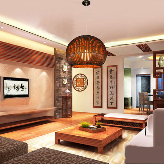 Bamboo Art Lamp Creative Art Rattan Chandelier - Tampa Home & Garden Store