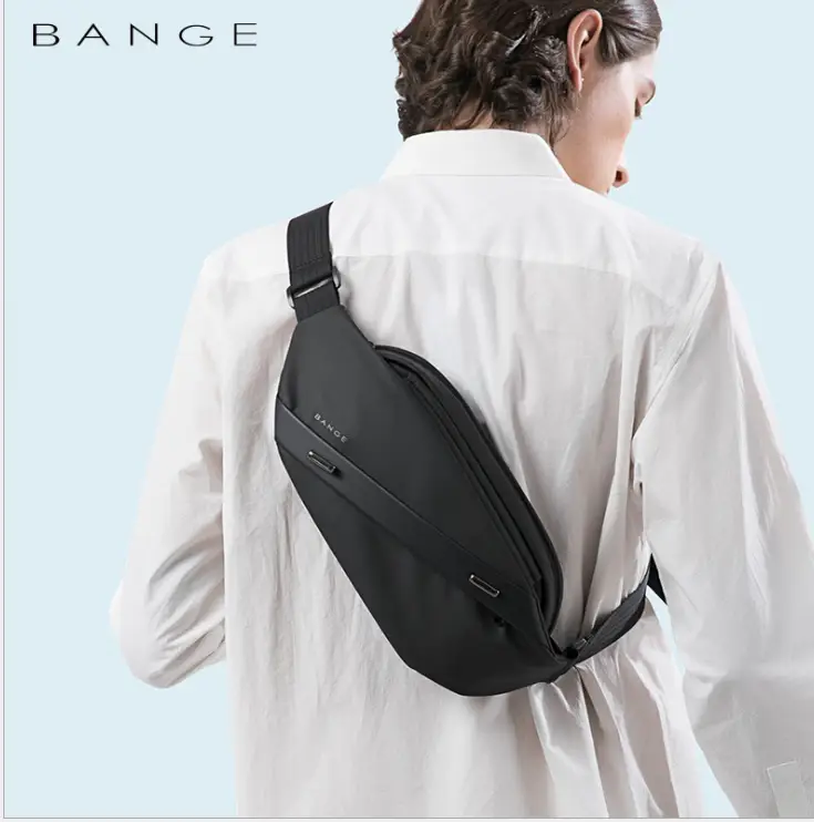 Bolsos cruzados deportivos BANGE para hombre, paquete de bandolera para teléfono móvil, riñonera de gran capacidad, bolsa impermeable individual para auriculares