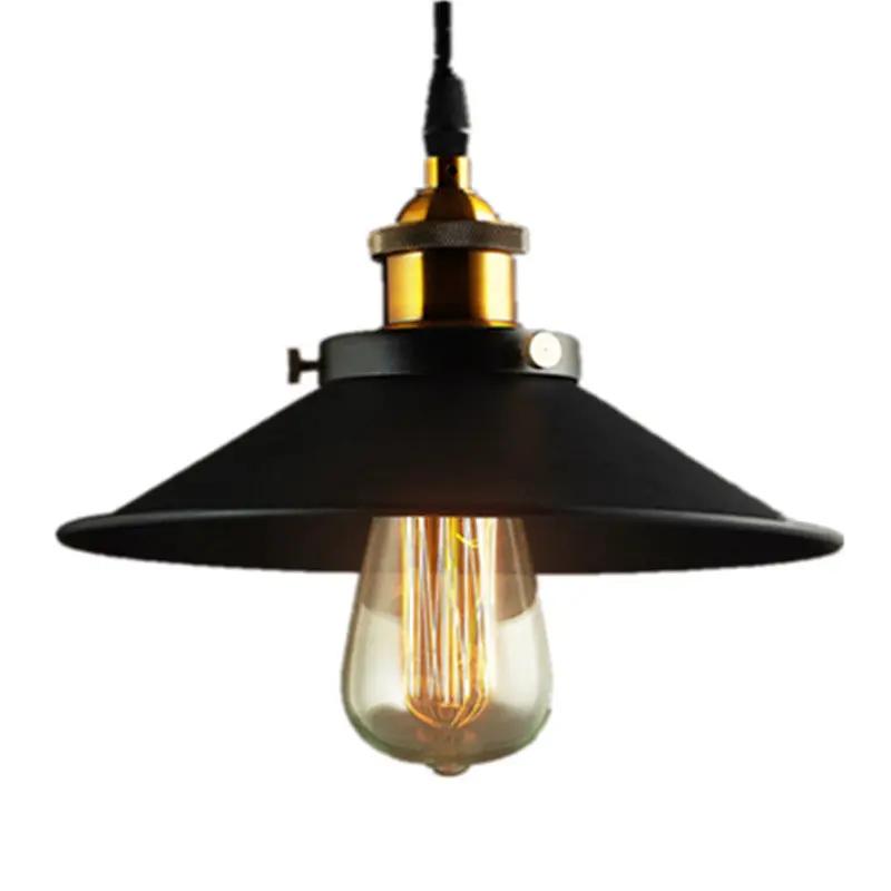 Bar and Restaurant Counter Chandelier Iron Lamp black metal shade Edison bulb Decorbites on Tampa Home & Garden Store