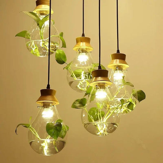 Modern Crystal Chandelier for Dining Room by Decorbites, five gold glass globe pendants on Tampa Home & Garden Store