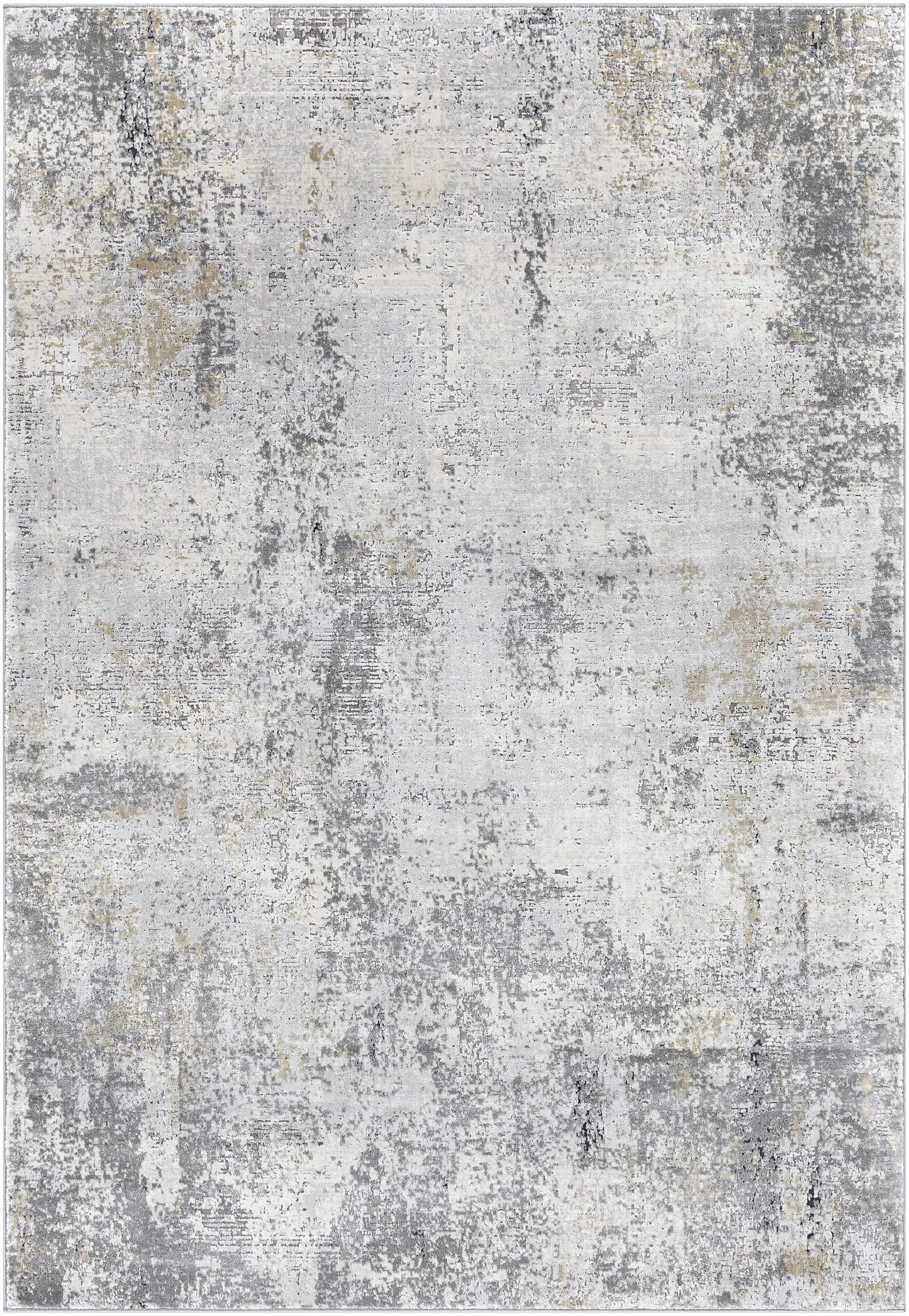 Baranduda Abstract Gray Luxe Rug by Boutique Rugs, gray beige abstract distressed pattern on Tampa Home & Garden Store