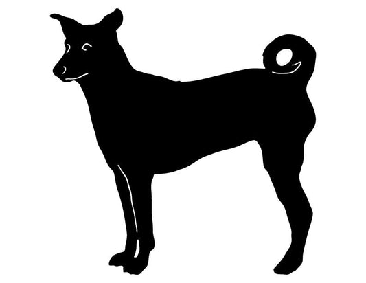 Basenji garden stake silhouette in black metal by Rustica Ornamentals for Home & Garden on Tampa Home & Garden Store