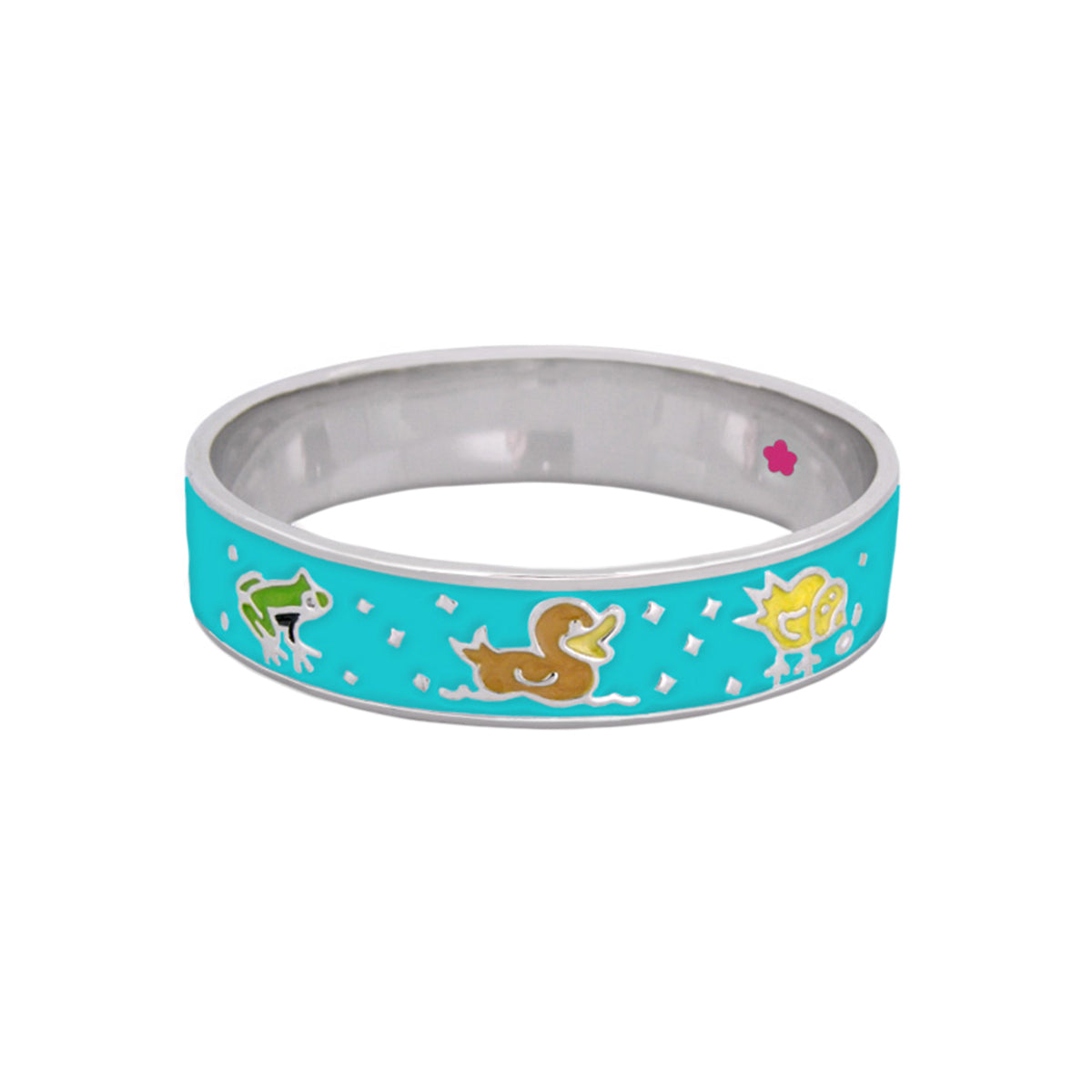 Childrens Bangle Girl's bracelet turquoise with duck print by Lauren G Adams on Tampa Home & Garden Store