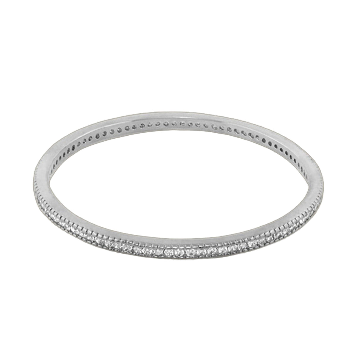 Child's silver-toned stackable bangle with beaded edge on Tampa Home & Garden Store