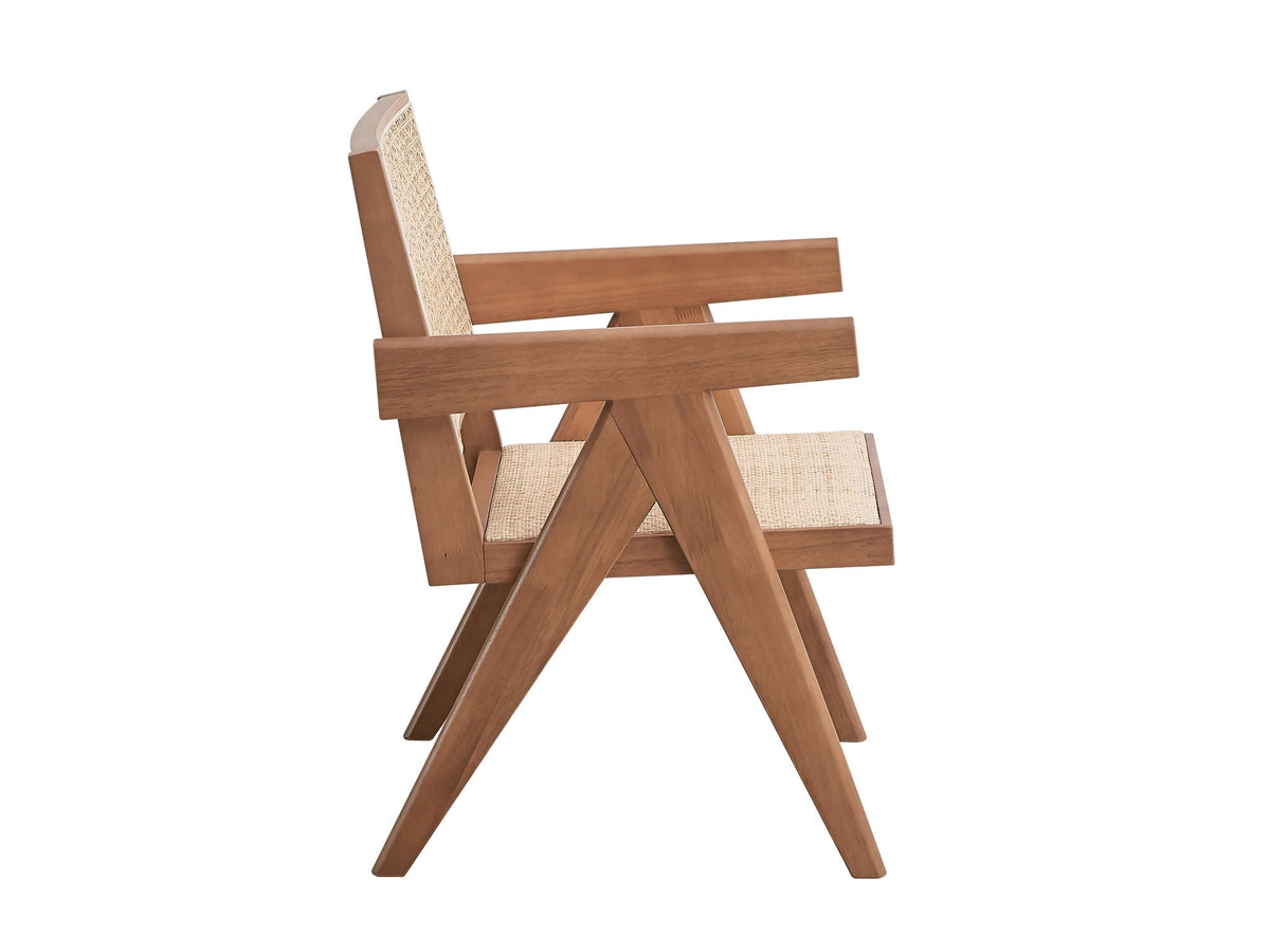 Velentina Accent Chair natural rattan with cane back and seat, wooden frame by HouseOfZazla on Tampa Home & Garden Store