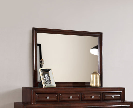 LaVita Mirror with Contemporary Dark Brown Wood Frame from HouseOfZazla on Tampa Home & Garden Store
