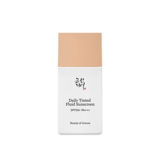 Daily Tinted Fluid Sunscreen SPF50+ PA+++ bottle by Beauty of Joseon, white body tan cap on Tampa Home & Garden Store