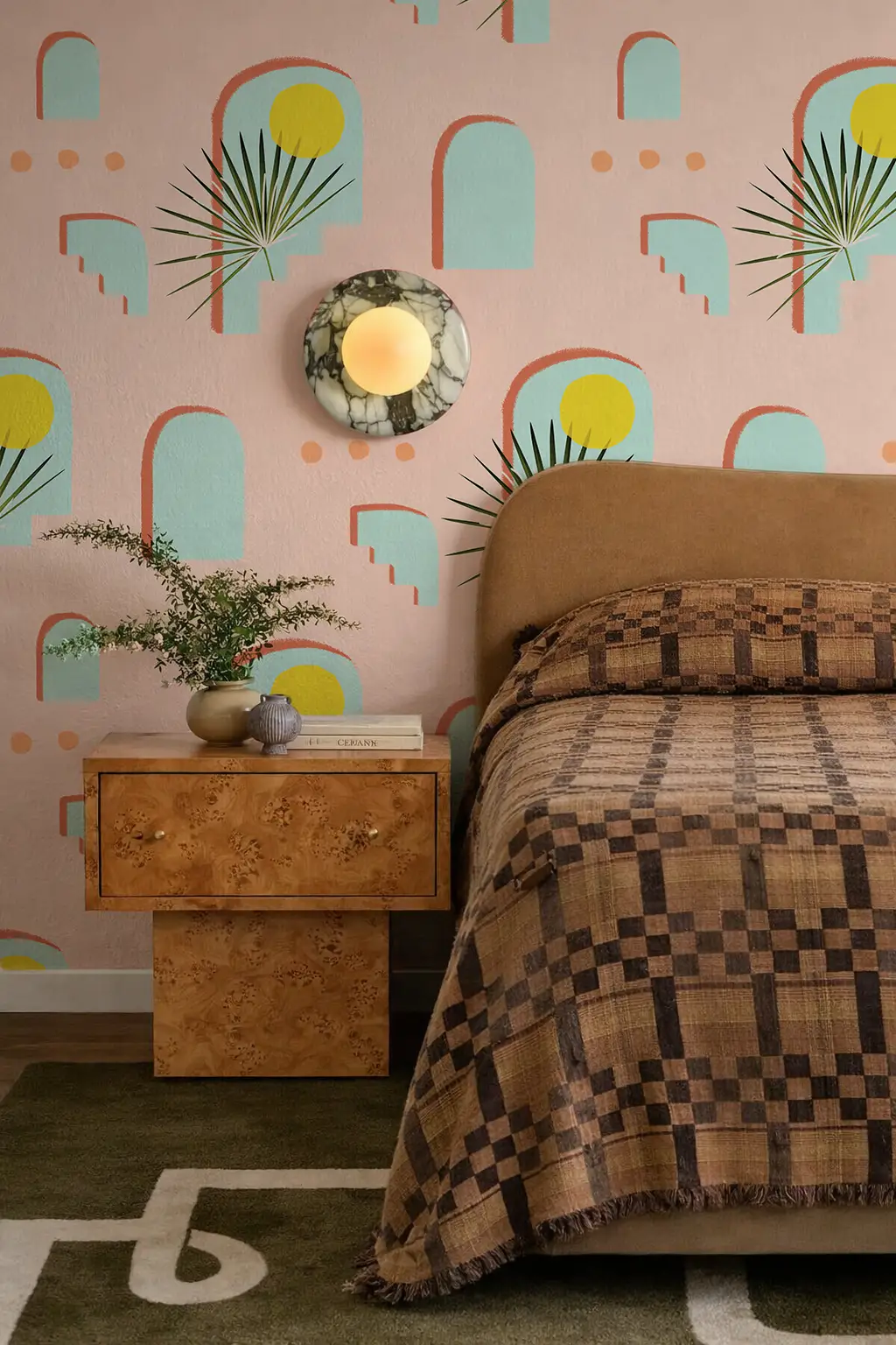Pueblo Window Wallpaper Peach Road Trip Artwork by Samantha Santana Creative peach arches wallpaper on Tampa Home & Garden Store