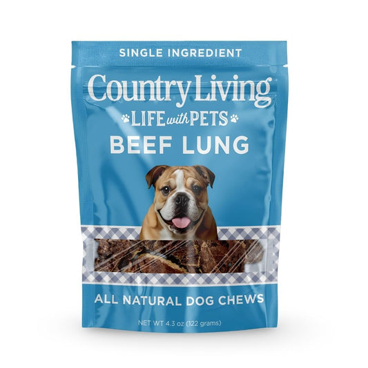 Country Living 4”-6” Beef Lung Slices Dog Treats – 8oz Bag – 100% Natural, Single-Ingredient, High-Protein, Grain-Free Dog Treats – Crunchy & Lightweight - Tampa Home & Garden Store