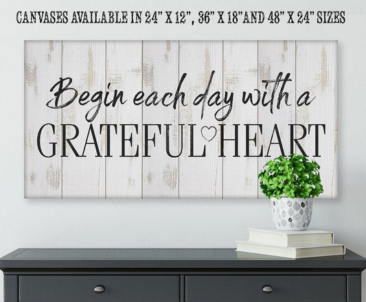 Begin Each Day - Canvas - Tampa Home & Garden Store