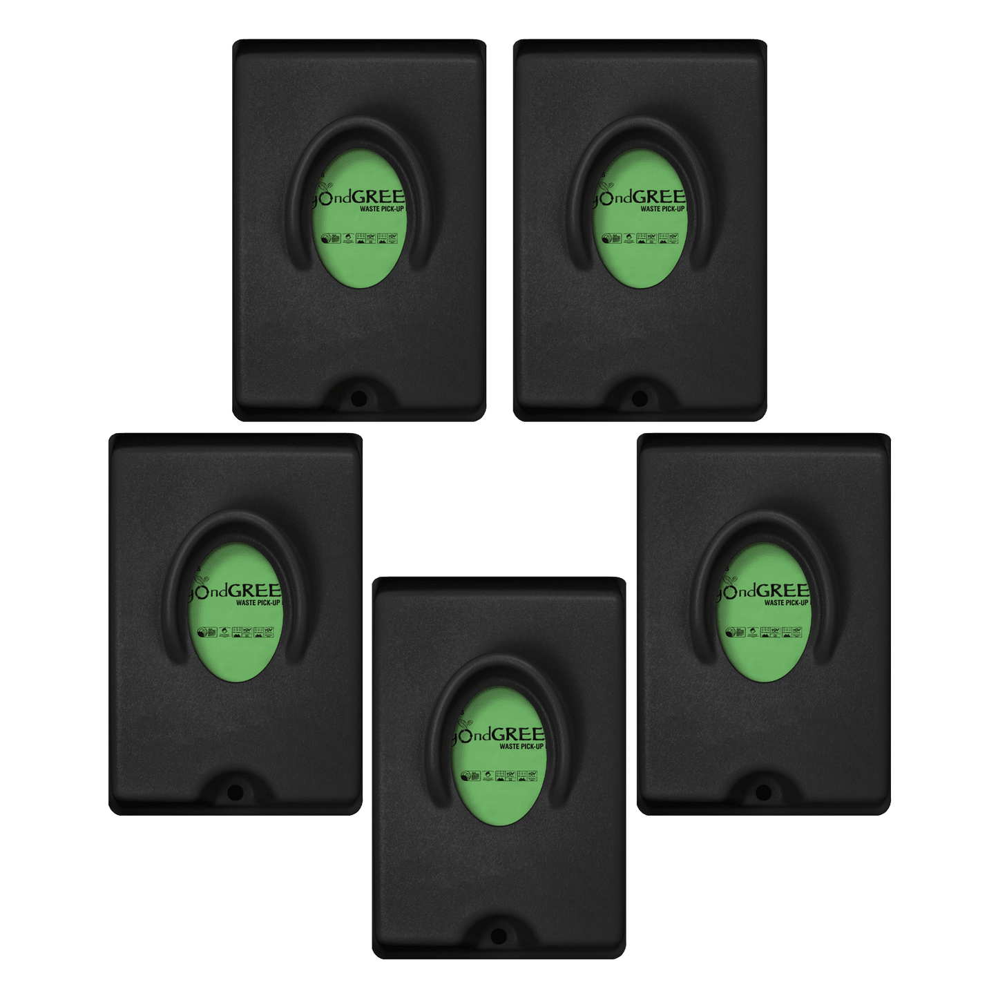 BeyondGREEN 5-pack Dog Waste Bag Dispenser, black plastic unit with green label on Tampa Home & Garden Store