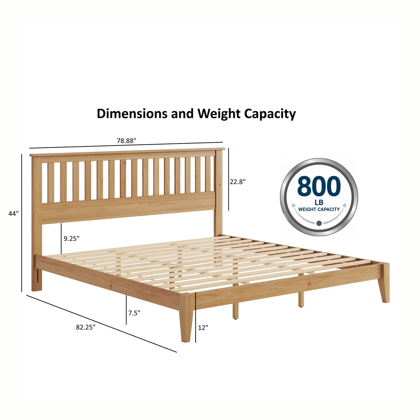 Malinda Mission Style Panel Bed And Slats