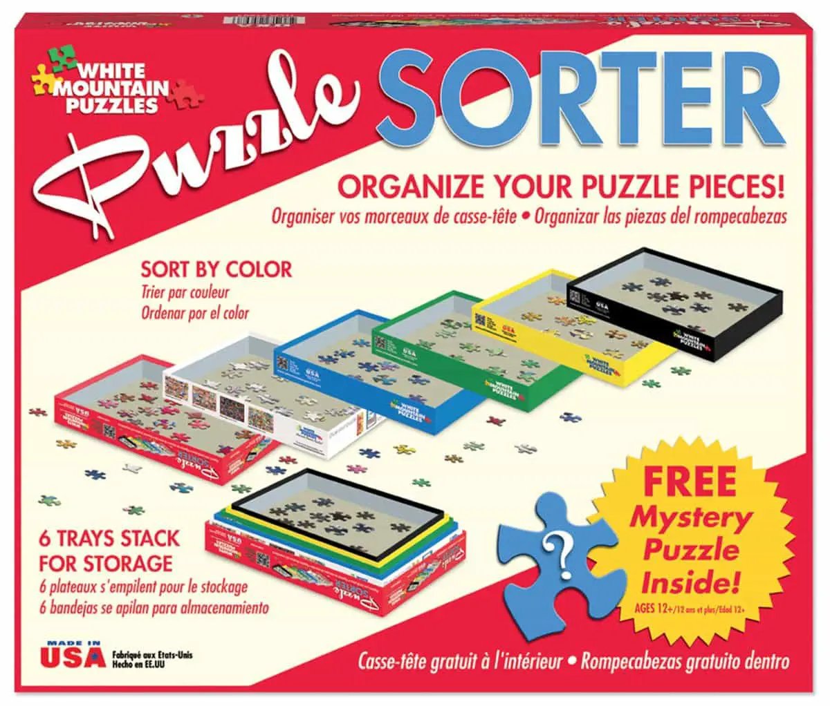 Puzzle Sorter with Six Nesting Boxes; trays to organize puzzles The Country Christmas Loft on Tampa Home & Garden Store