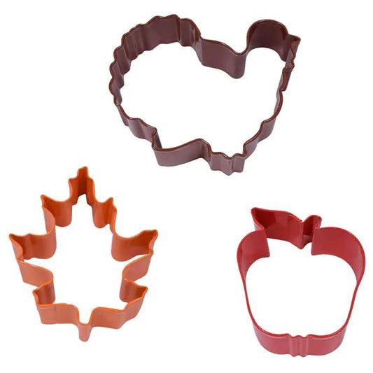 Harvest 3pc fall cookie cutters brown orange red metal shapes by Country Christmas Loft on Tampa Home & Garden Store