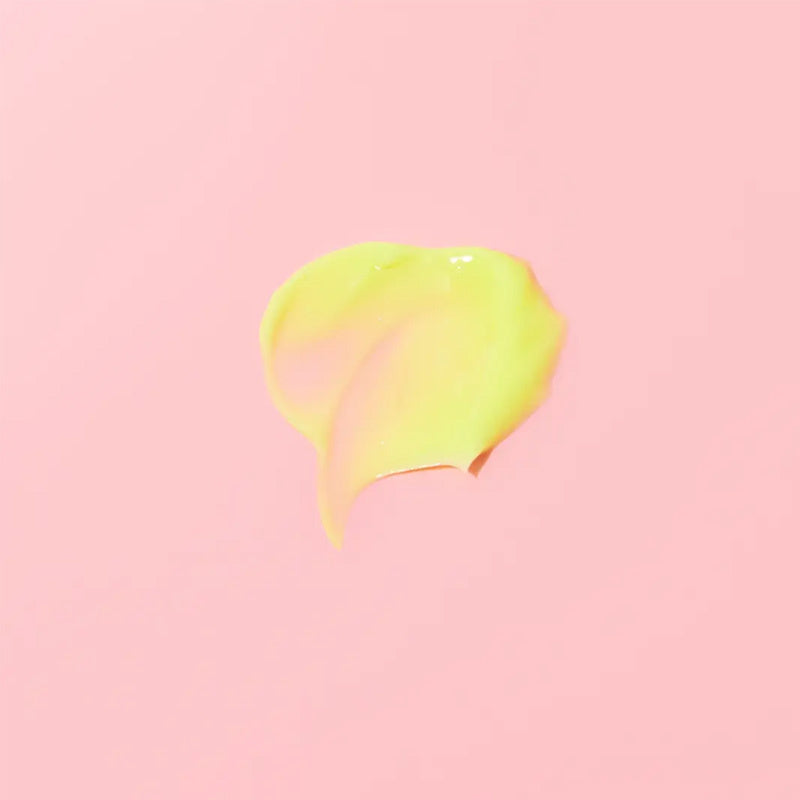 Bakuchiol Retinal Night Cream swatch in yellow on pink Beauty Care Bag 15g on Tampa Home & Garden Store