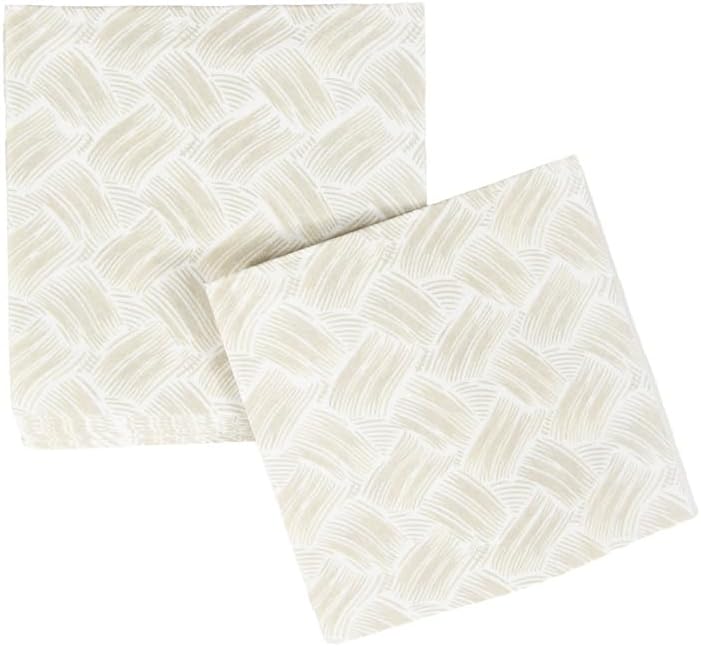 Basketry Flax Cocktail Napkins Twenty Pack beige patterned paper by Country Christmas Loft on Tampa Home & Garden Store