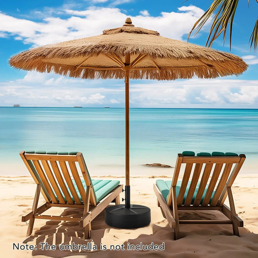 Patio Umbrella Base 88LBS Capacity Water and Sand Fillable Market Table Umbrella Stand-Black - Tampa Home & Garden Store