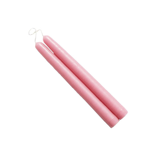Mole Hollow Taper Pair candles in dusty rose, 10 inch on Tampa Home & Garden Store