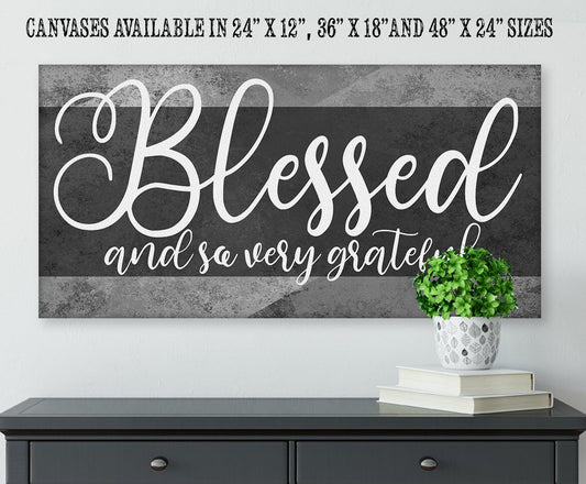 Blessed and Grateful - Canvas - Tampa Home & Garden Store