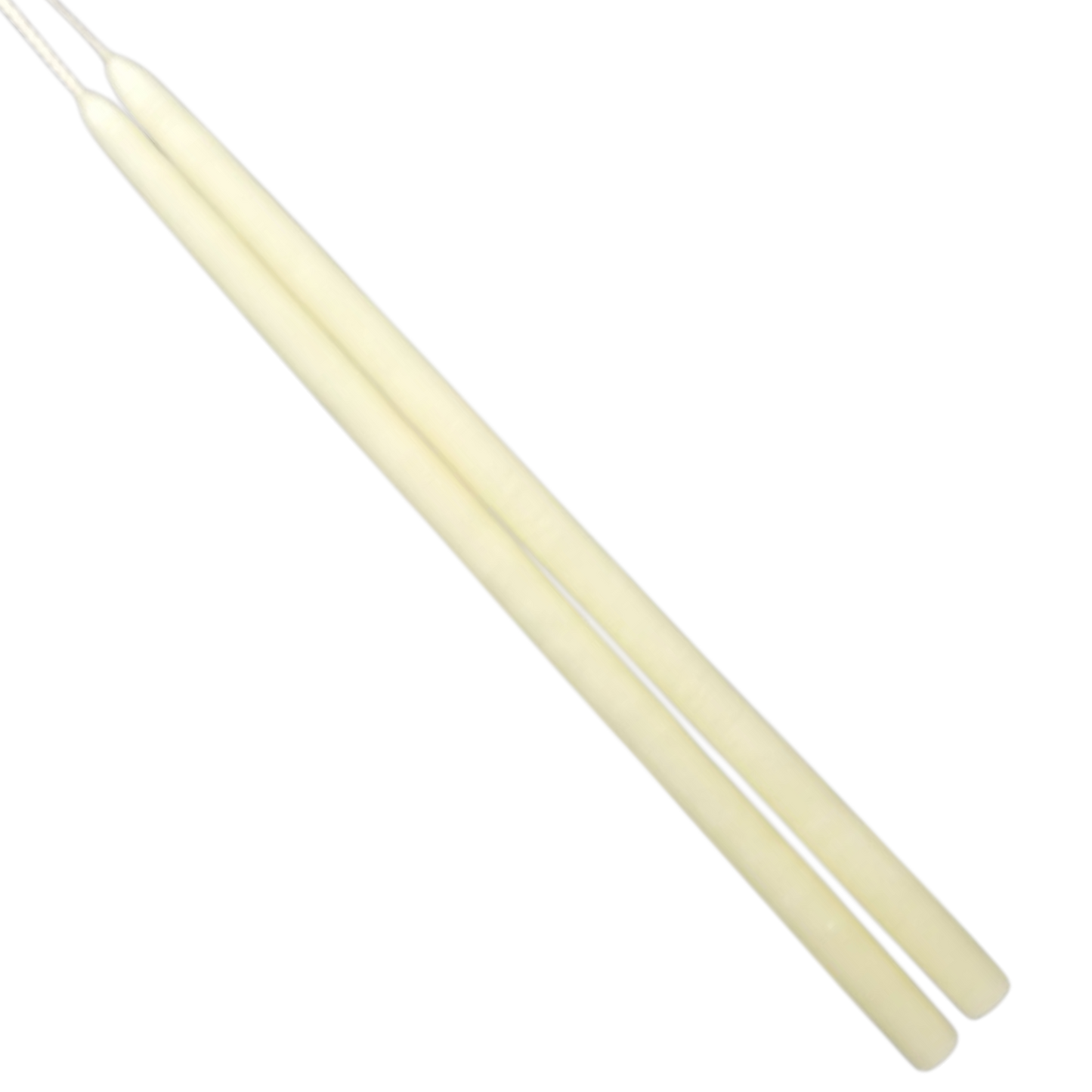 Mole Hollow half-sized off-white taper candles, set of 2 on Tampa Home & Garden Store