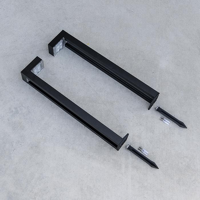 German Osram Pro-Line Bollard Solar Lights® | 100LM | Aluminum / Glass | 2-Pack