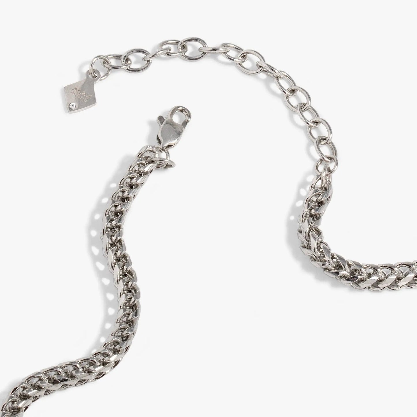 Boy Mom Interchangeable Charm Necklace by ALEX AND ANI, silver-tone chain with tag charm on Tampa Home & Garden Store