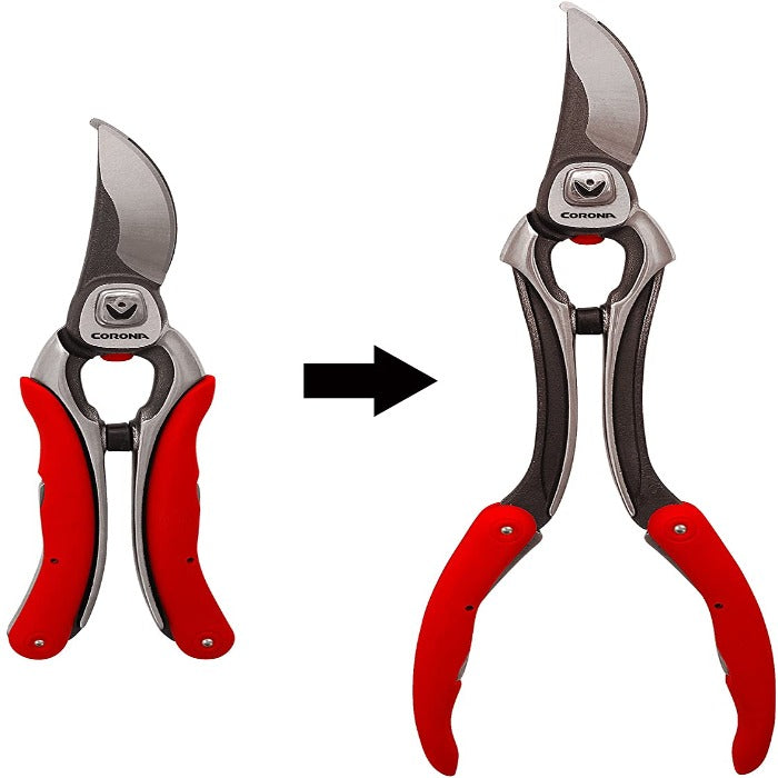 Corona Convertible Pruner Lopper 1 1/4 in red handles, convertible blade on Tampa Home & Garden Store