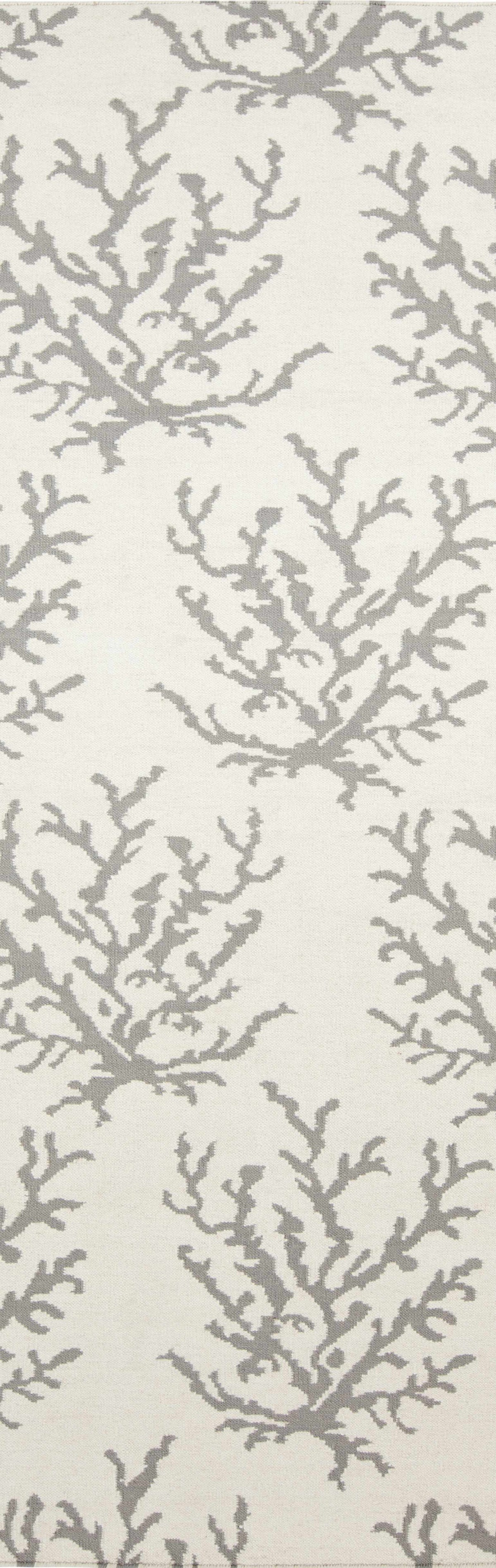 Boutique Rugs Braidwood Area Rug - clearance, cream field with gray coral motif on Tampa Home & Garden Store