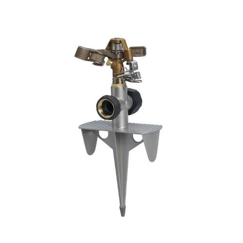 Brass impact sprinkler on zinc spike Orbit Irrigation large area sprinkler on Tampa Home & Garden Store