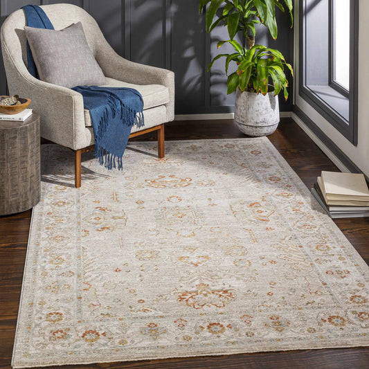 Bradley Oushak Thick Luxe Area Rug Denim