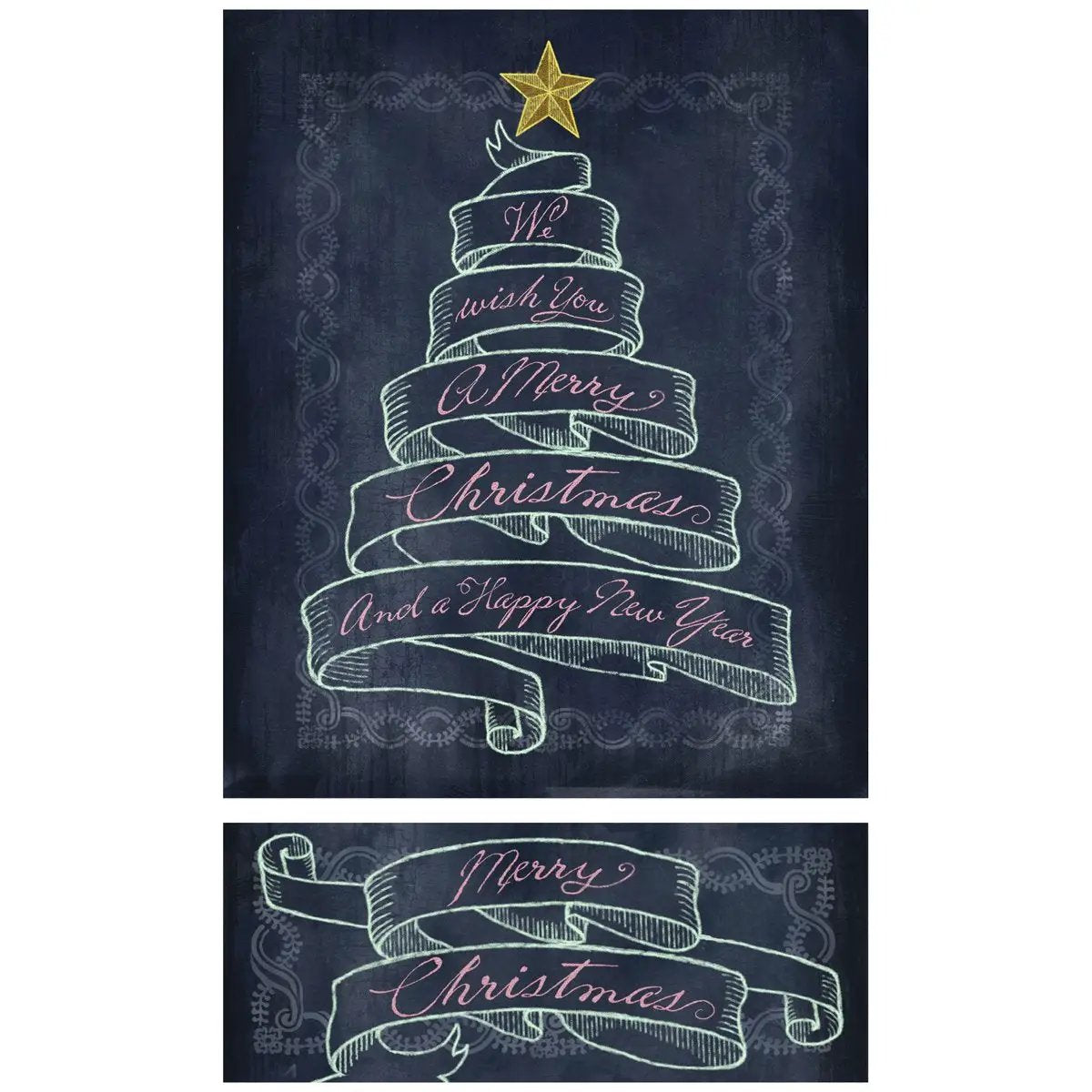 Chalk Talk Merry Christmas Banner 2-panel chalkboard decor by The Country Christmas Loft on Tampa Home & Garden Store