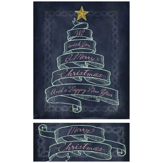 Chalk Talk Merry Christmas Banner 2-panel chalkboard decor by The Country Christmas Loft on Tampa Home & Garden Store