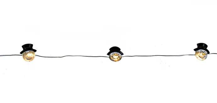 20-Light Battery-Operated LED String Lights - Snowman - Tampa Home & Garden Store