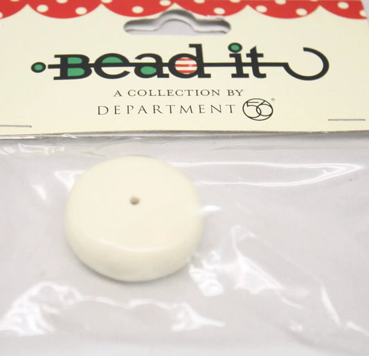 Bead It blank spacer bead white plastic ornament craft bead by The Country Christmas Loft on Tampa Home & Garden Store
