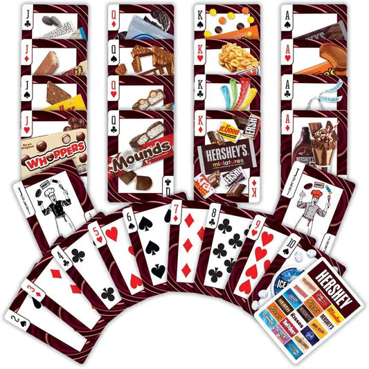 Hershey's Playing Cards deck with Hershey logo and chocolate imagery on candy-themed backs on Tampa Home & Garden Store