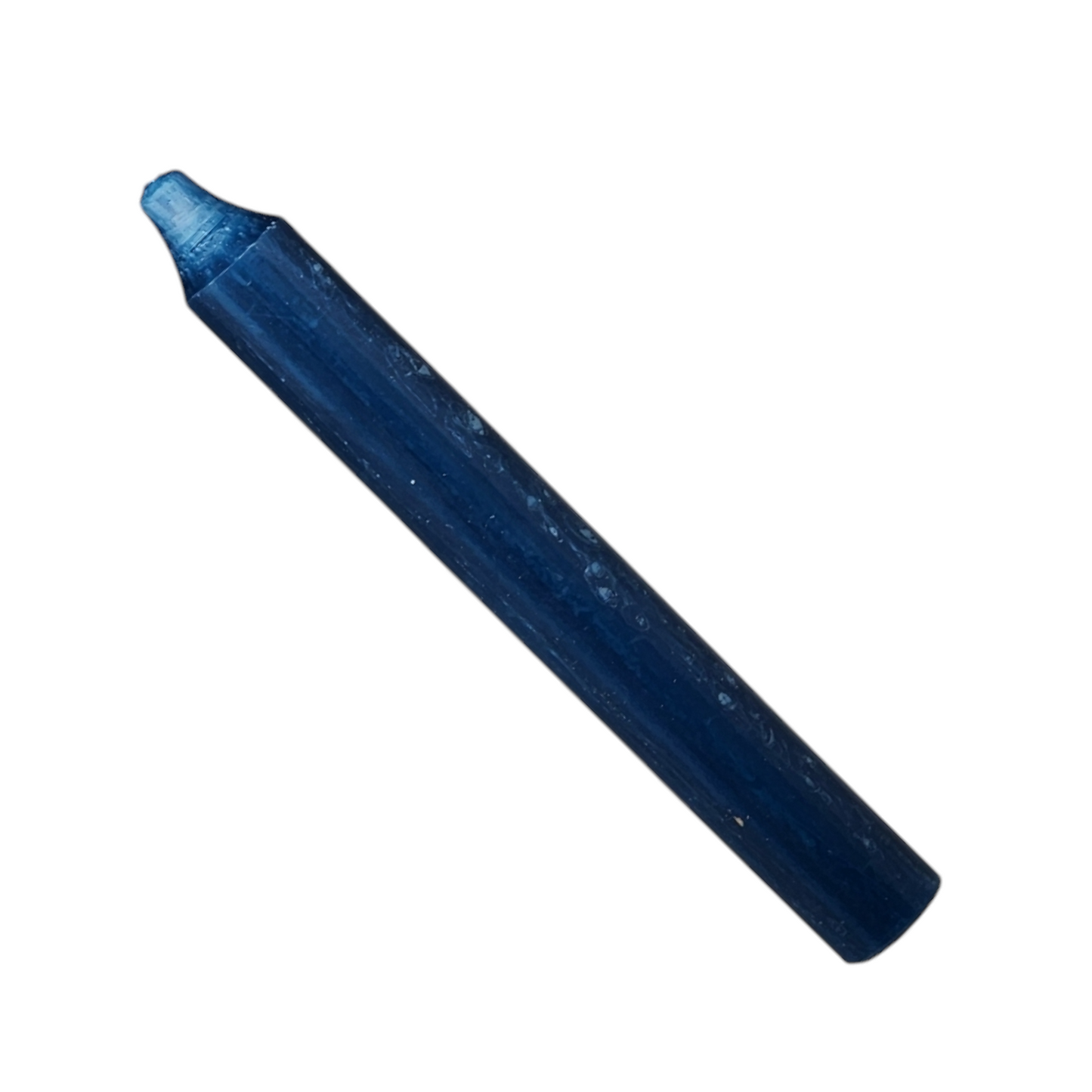 Bougie de table rustique conique - 18 cm Bleu océan profond