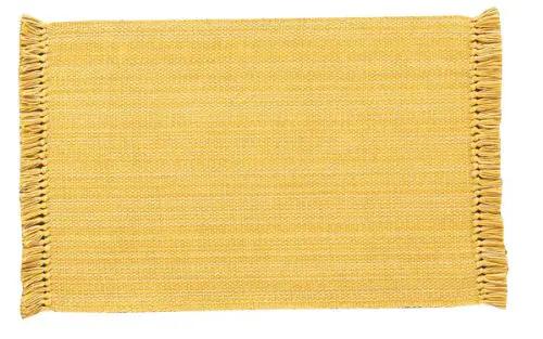 Casual Classic Placemats Butter Yellow woven with fringe by The Country Christmas Loft on Tampa Home & Garden Store