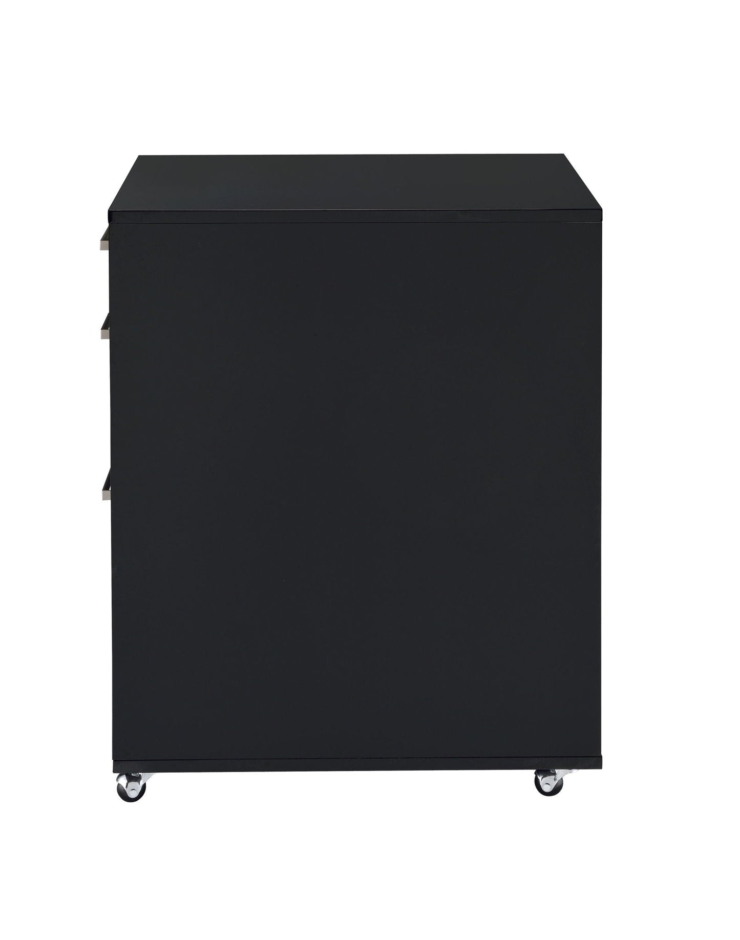 Coleen high gloss black filing cabinet on casters 3-drawer unit on Tampa Home & Garden Store
